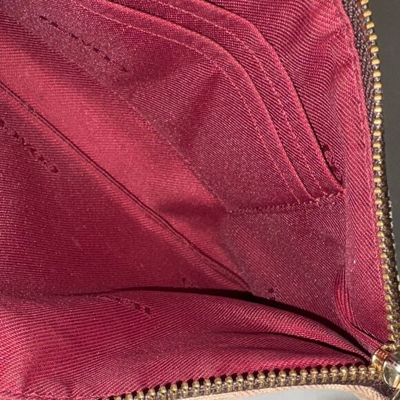 Coach Wristlet Bag Purse Jacquard Signature Logo Canvas Large Wristlet - Picture 13 of 15